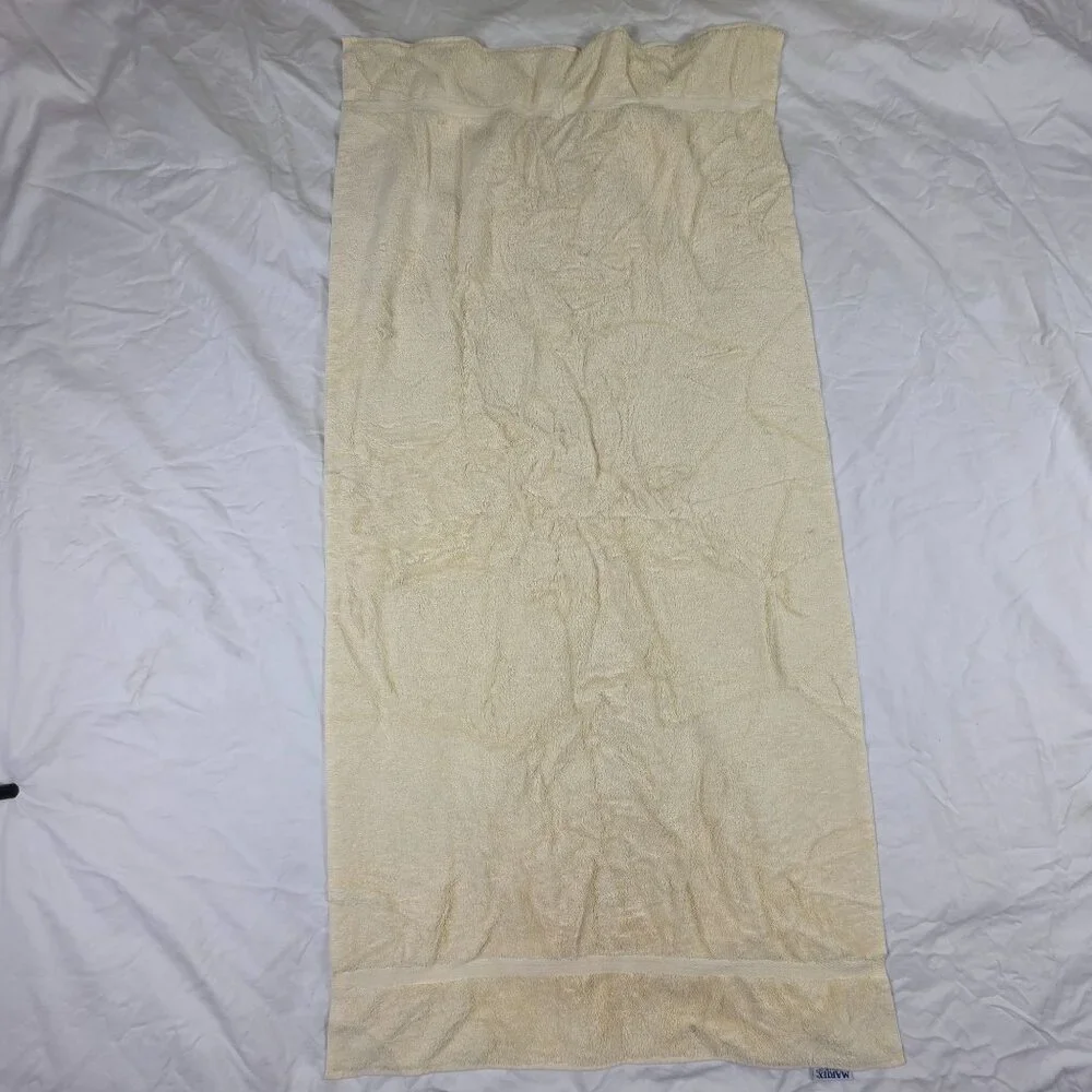 Vintage Martex New Splendor Cotton Bath Towel Beige Made In USA Soft Absorbent